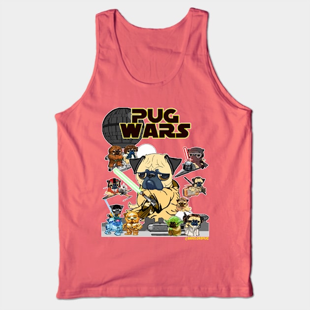 Pug Wars Tank Top by darklordpug